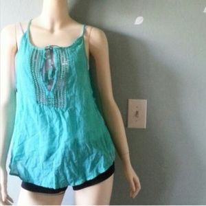 New Hollister Bohemian Tasseled Embroidered Top